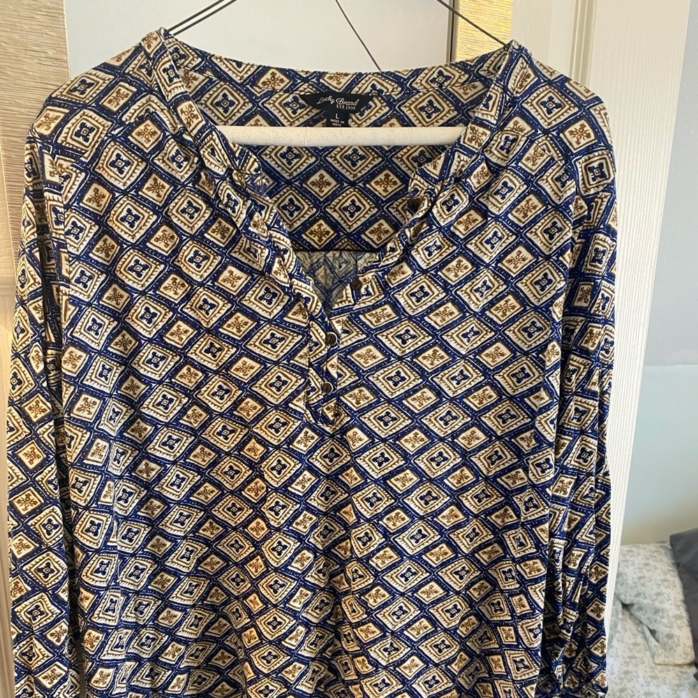 Lucky brand blouse size L